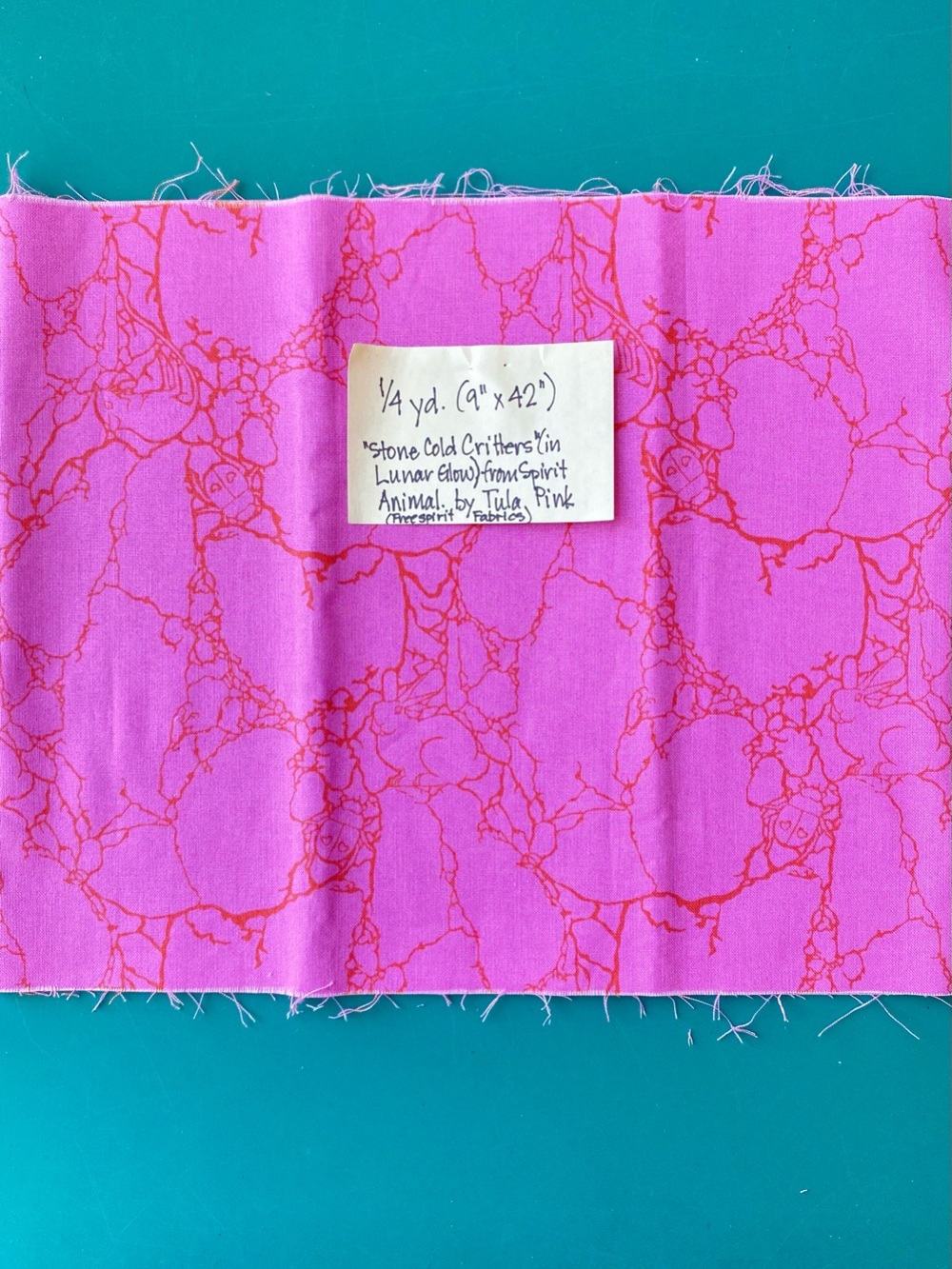 OOP Tula Pink -1/4yd “Stone Cold Critters”, Spirit Animal Collection. Rare